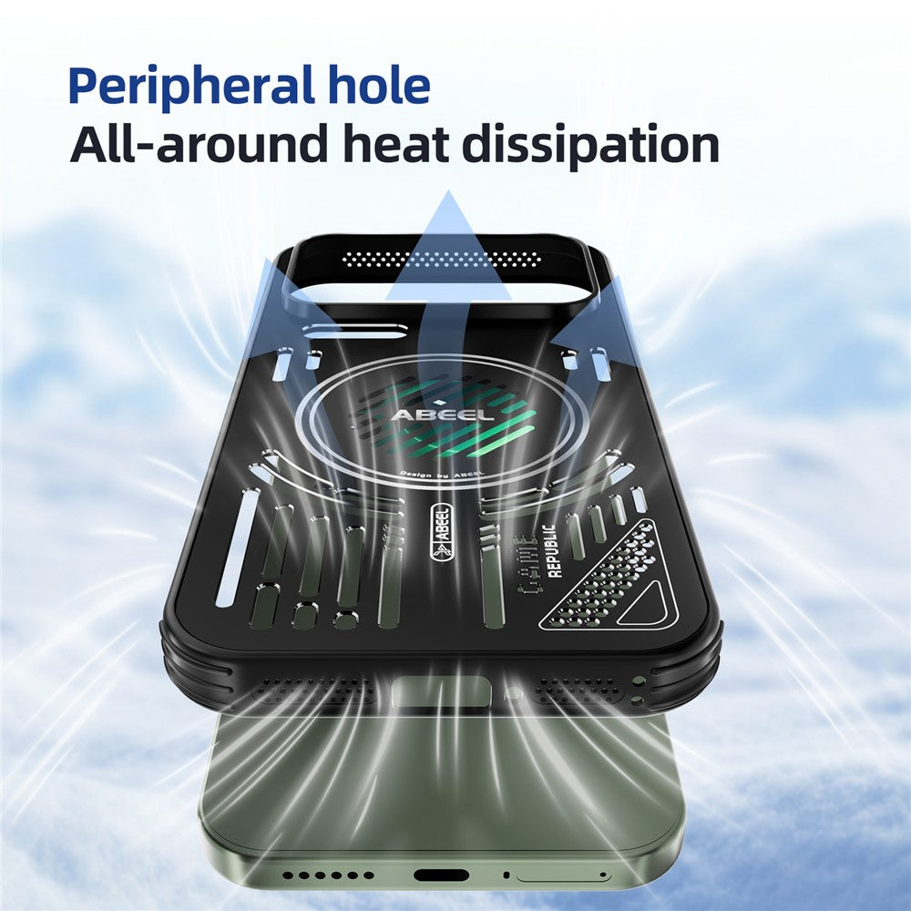 ABEEL For Xiaomi 17 Magnetic Case Aluminium Alloy + PC + TPU Hollow Heat Dissipation Phone Cover