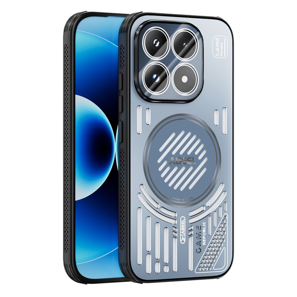ABEEL For Xiaomi 17 Magnetic Case Aluminium Alloy + PC + TPU Hollow Heat Dissipation Phone Cover