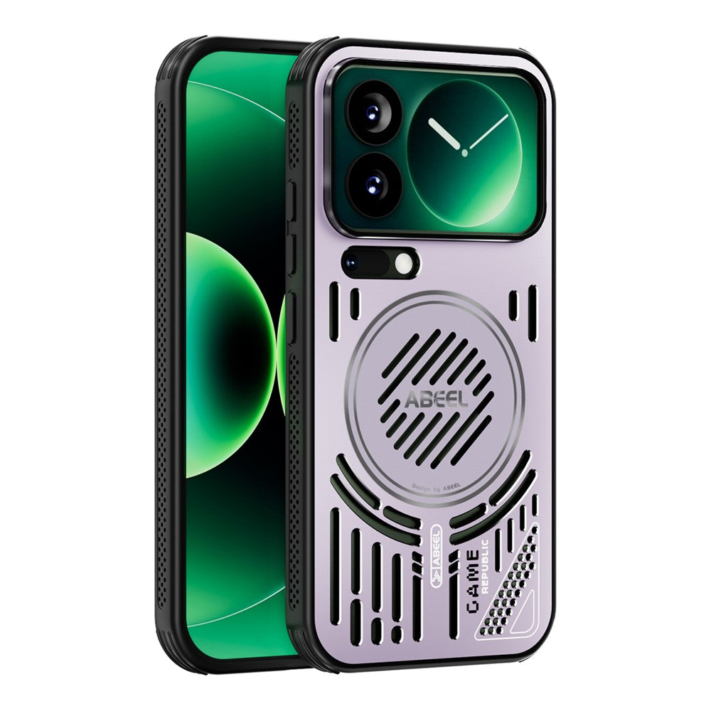 ABEEL Magnetiskt Skal För Xiaomi 17 Pro Aluminiumlegering + PC + TPU Ihåligt Värmeavledande mobilskal