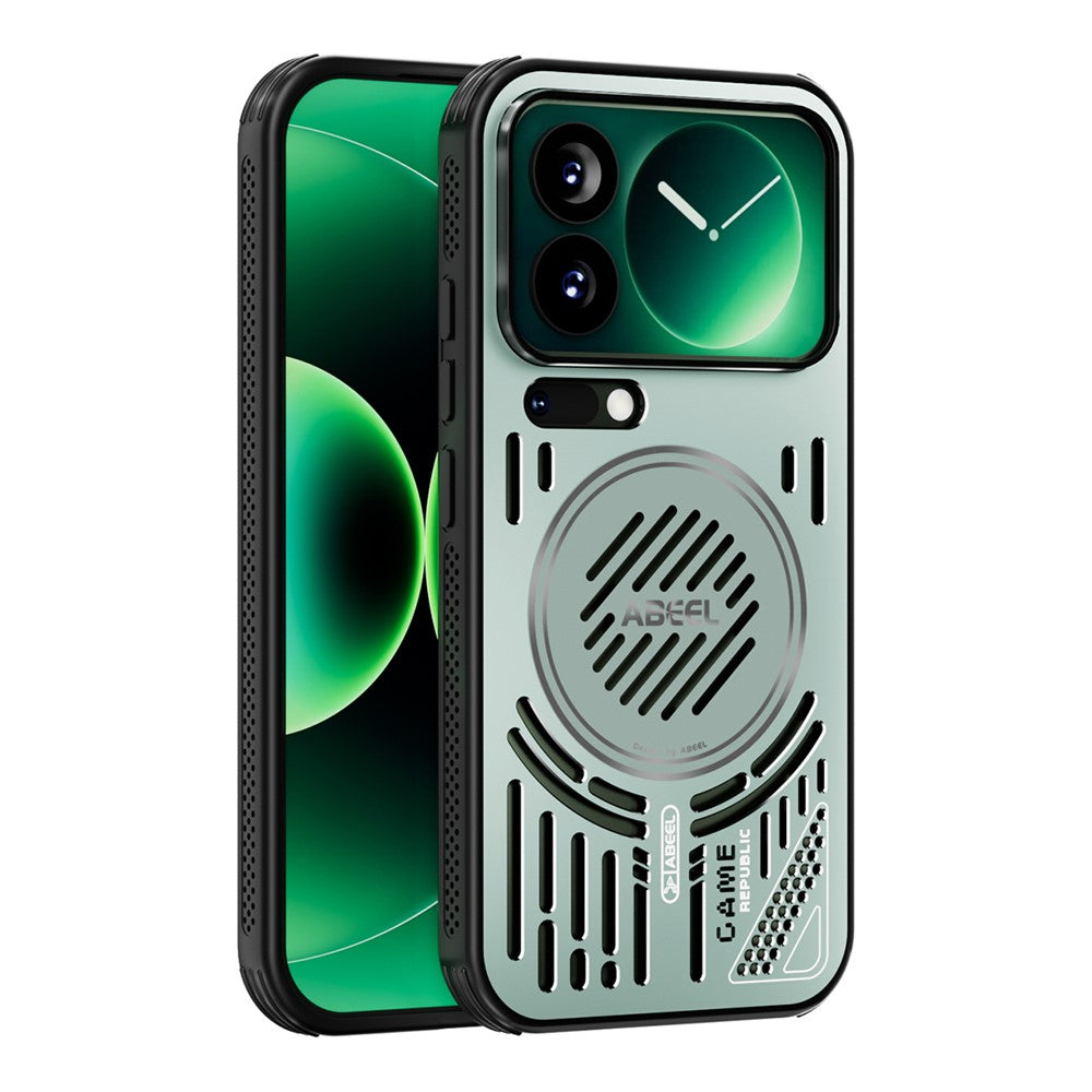 ABEEL Magnetiskt Skal För Xiaomi 17 Pro Aluminiumlegering + PC + TPU Ihåligt Värmeavledande mobilskal