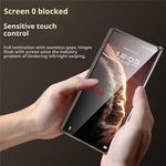 SULADA För Huawei Mate XT Ultimate / XTs Ultimate Magnetiskt Skal Roterande Stativ Dubbelaxlat mobilskal i Äkta Koläder