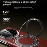 SULADA For Huawei Mate X6 Magnetic Case Rotating Kickstand Dual Axis Genuine Cow Leather Phone Cover