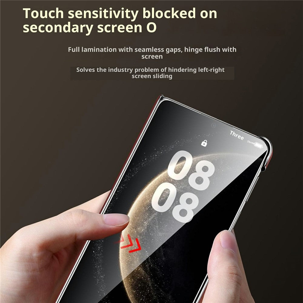 SULADA For Huawei Mate X6 Magnetic Case Rotating Kickstand Dual Axis Genuine Cow Leather Phone Cover