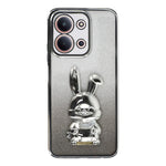 For Xiaomi Redmi 15C 4G (Global) (171mm) / Poco C85 4G (171mm) Case Electroplating Glitter Rabbit PC + TPU Phone Cover with Kickstand