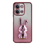 For Xiaomi Redmi 15C 4G (Global) (171mm) / Poco C85 4G (171mm) Case Electroplating Glitter Rabbit PC + TPU Phone Cover with Kickstand