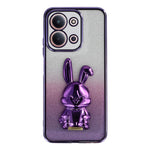 For Xiaomi Redmi 15C 4G (Global) (171mm) / Poco C85 4G (171mm) Case Electroplating Glitter Rabbit PC + TPU Phone Cover with Kickstand