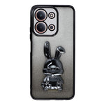 Phone Case For Xiaomi Redmi 15C 4G (EU) (173mm) / 15C 5G (EU) (173mm) / Poco C85 4G (173mm) , Electroplating Glitter Rabbit PC + TPU Cover with Kickstand