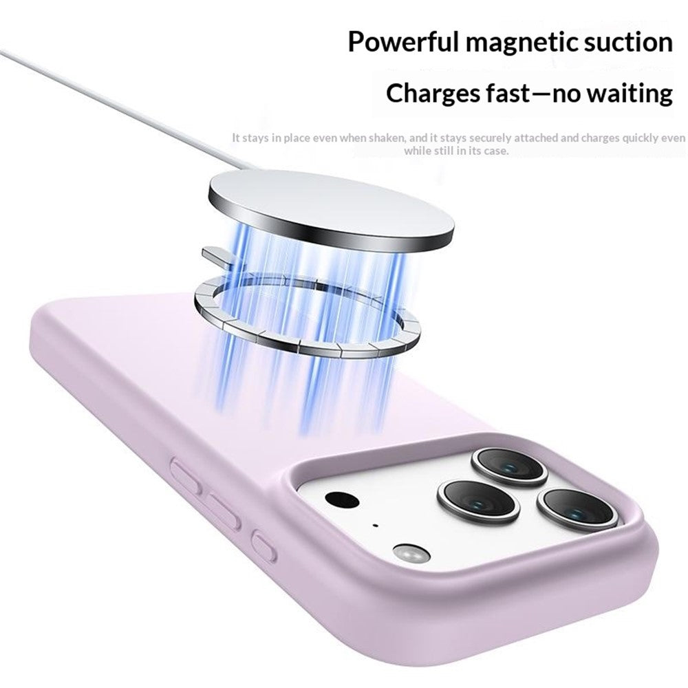 For iPhone 18 Pro Max / 17 Pro Max Magnetic Case PC + Liquid Silicone Anti-Scratch Phone Cover