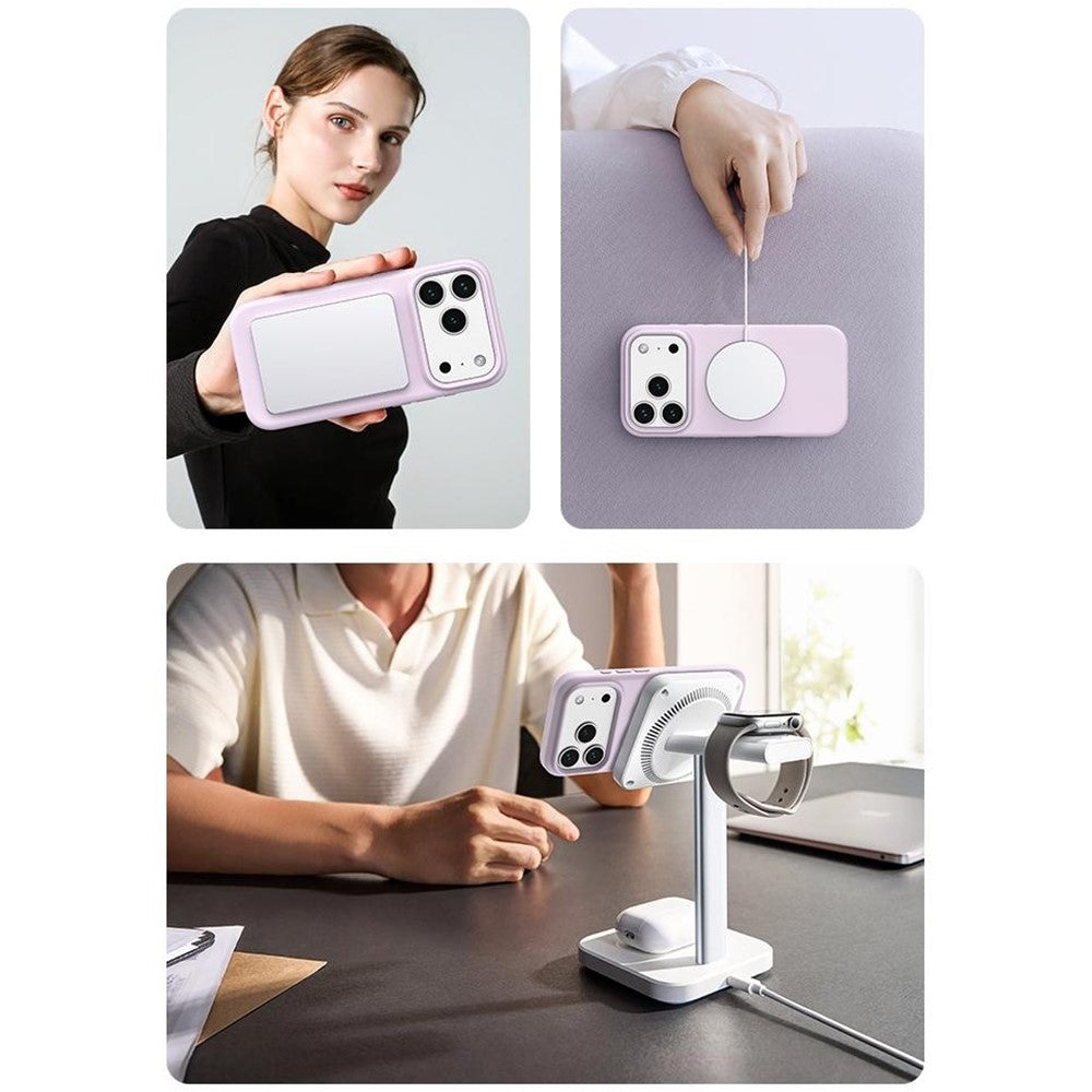 For iPhone 18 Pro Max / 17 Pro Max Magnetic Case PC + Liquid Silicone Anti-Scratch Phone Cover