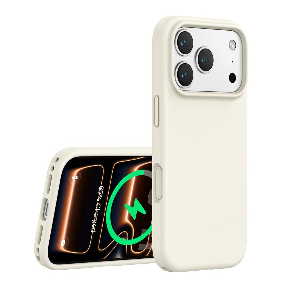 For iPhone 18 Pro Max / 17 Pro Max Magnetic Case PC + Liquid Silicone Anti-Scratch Phone Cover