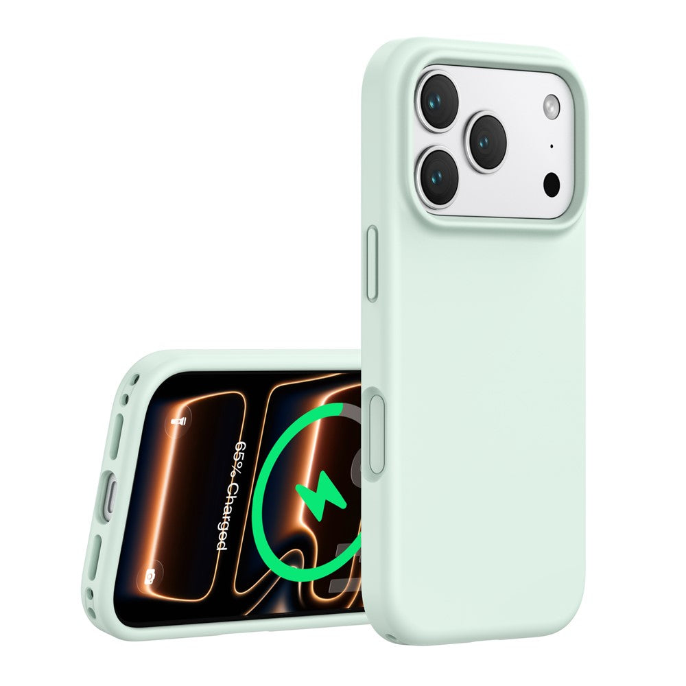 For iPhone 18 Pro Max / 17 Pro Max Magnetic Case PC + Liquid Silicone Anti-Scratch Phone Cover