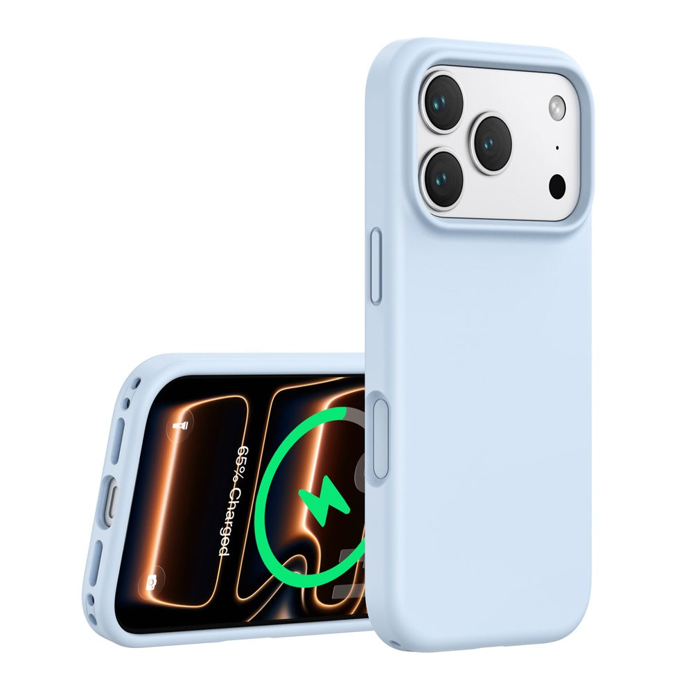 For iPhone 18 Pro Max / 17 Pro Max Magnetic Case PC + Liquid Silicone Anti-Scratch Phone Cover