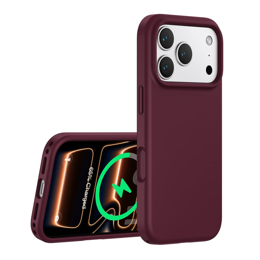 For iPhone 18 Pro Max / 17 Pro Max Magnetic Case PC + Liquid Silicone Anti-Scratch Phone Cover