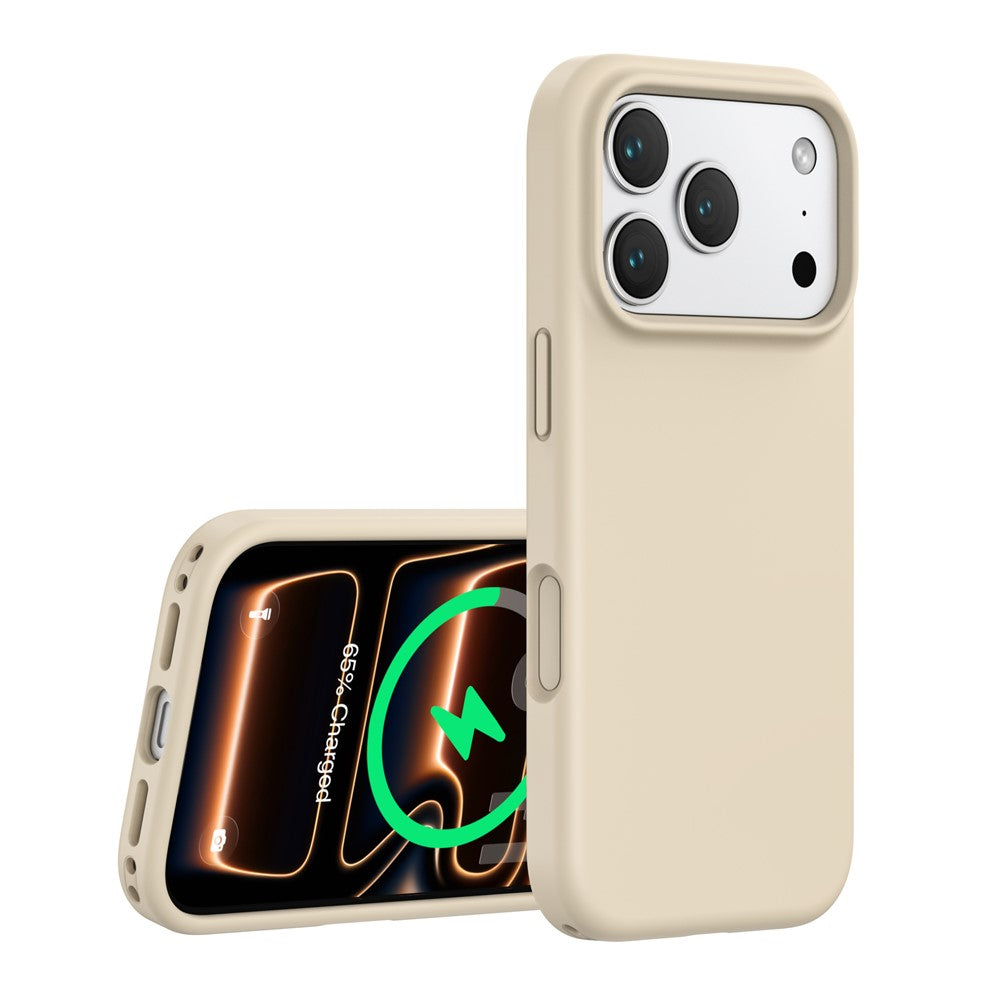 For iPhone 18 Pro Max / 17 Pro Max Magnetic Case PC + Liquid Silicone Anti-Scratch Phone Cover