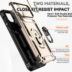Til Samsung Galaxy A08 5G / A08 4G / A07 4G / A06 4G cover i PC + TPU med linsebeskyttelse og støttefod