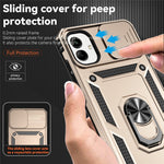 Til Samsung Galaxy A08 5G / A08 4G / A07 4G / A06 4G cover i PC + TPU med linsebeskyttelse og støttefod