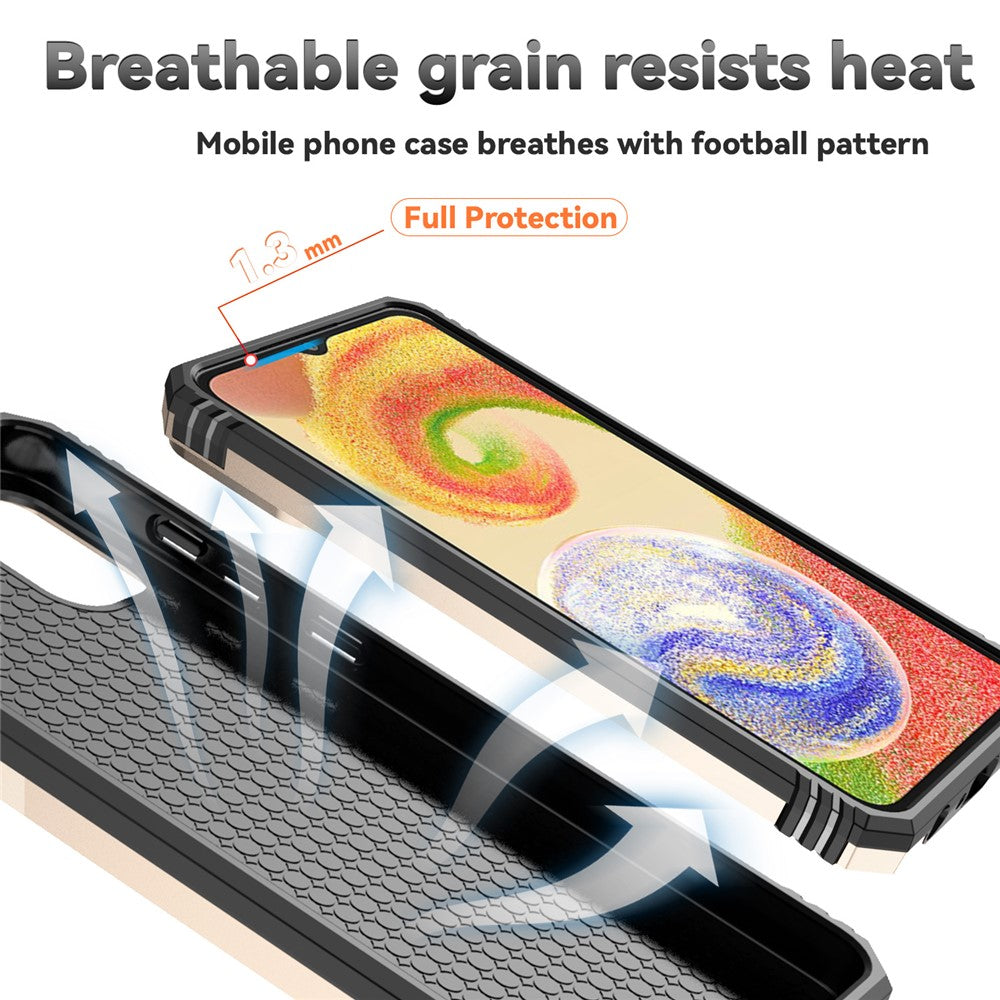 Til Samsung Galaxy A08 5G / A08 4G / A07 4G / A06 4G cover i PC + TPU med linsebeskyttelse og støttefod