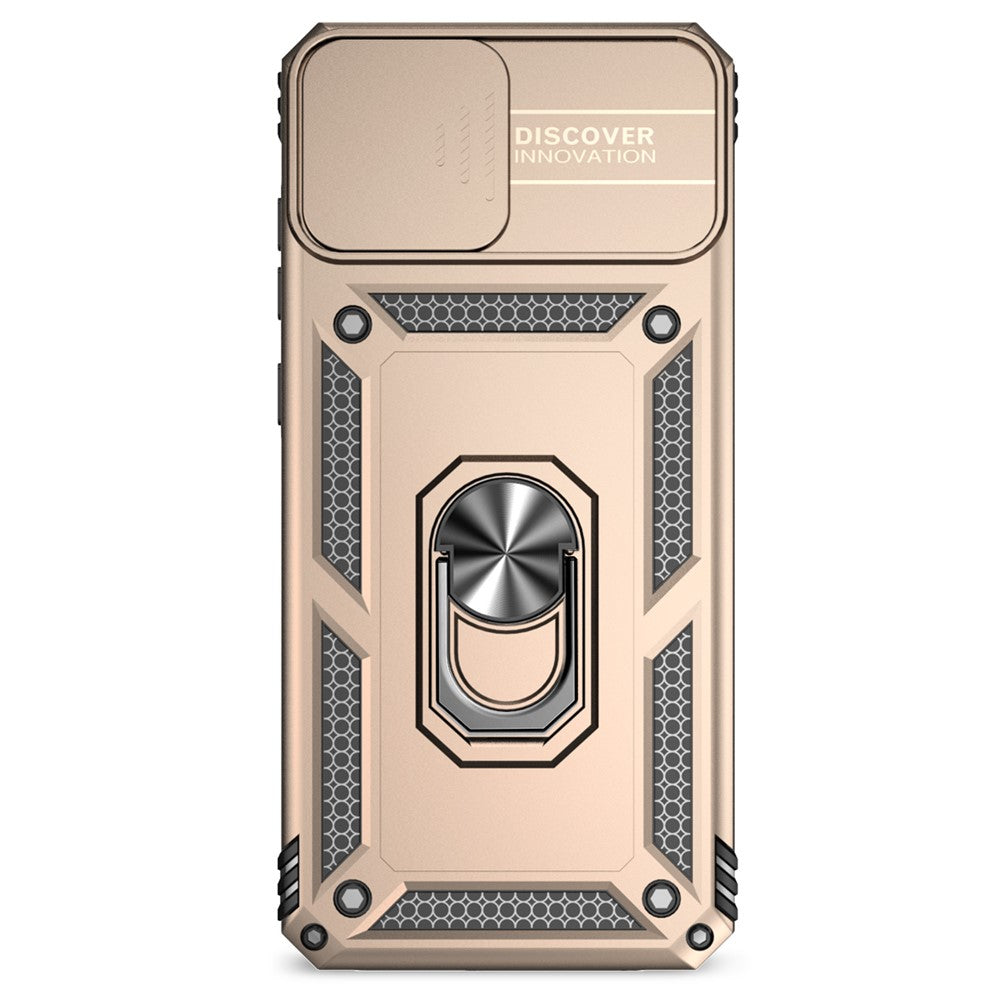 Til Samsung Galaxy A08 5G / A08 4G / A07 4G / A06 4G cover i PC + TPU med linsebeskyttelse og støttefod