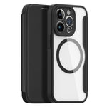 For iPhone 14 Pro Leather Case DUX DUCIS Skin X Pro Series Flip Cover Compatible with MagSafe