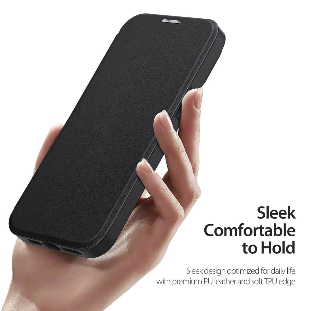 For iPhone 14 Pro Leather Case DUX DUCIS Skin X Pro Series Flip Cover Compatible with MagSafe