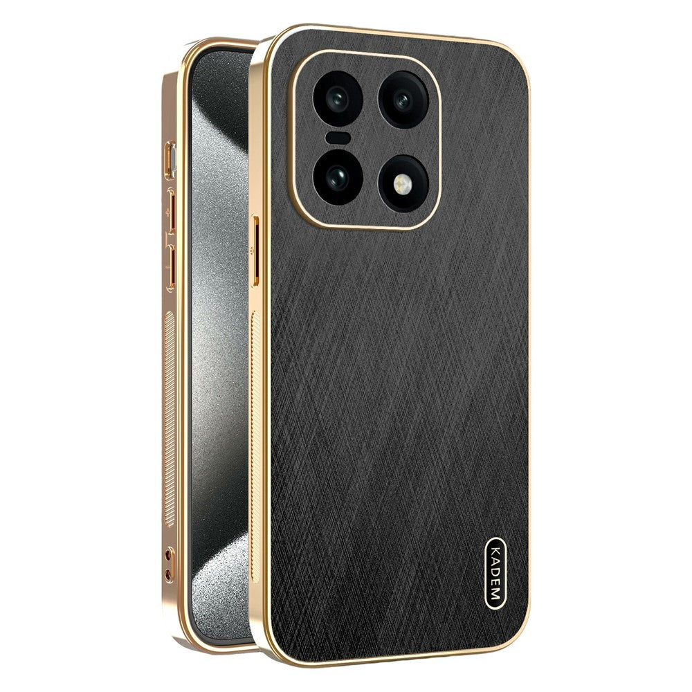 KADEM For OnePlus 15 5G Case Electroplating Silk Texture PU + TPU Phone Back Cover