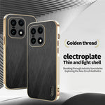 KADEM For OnePlus 15 5G Case Electroplating Silk Texture PU + TPU Phone Back Cover