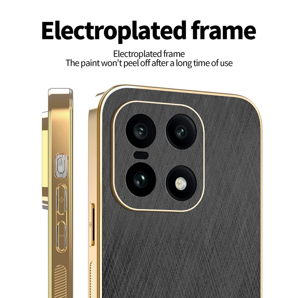 KADEM For OnePlus 15 5G Case Electroplating Silk Texture PU + TPU Phone Back Cover