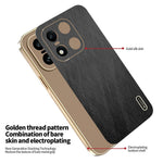KADEM For OnePlus 15 5G Case Electroplating Silk Texture PU + TPU Phone Back Cover