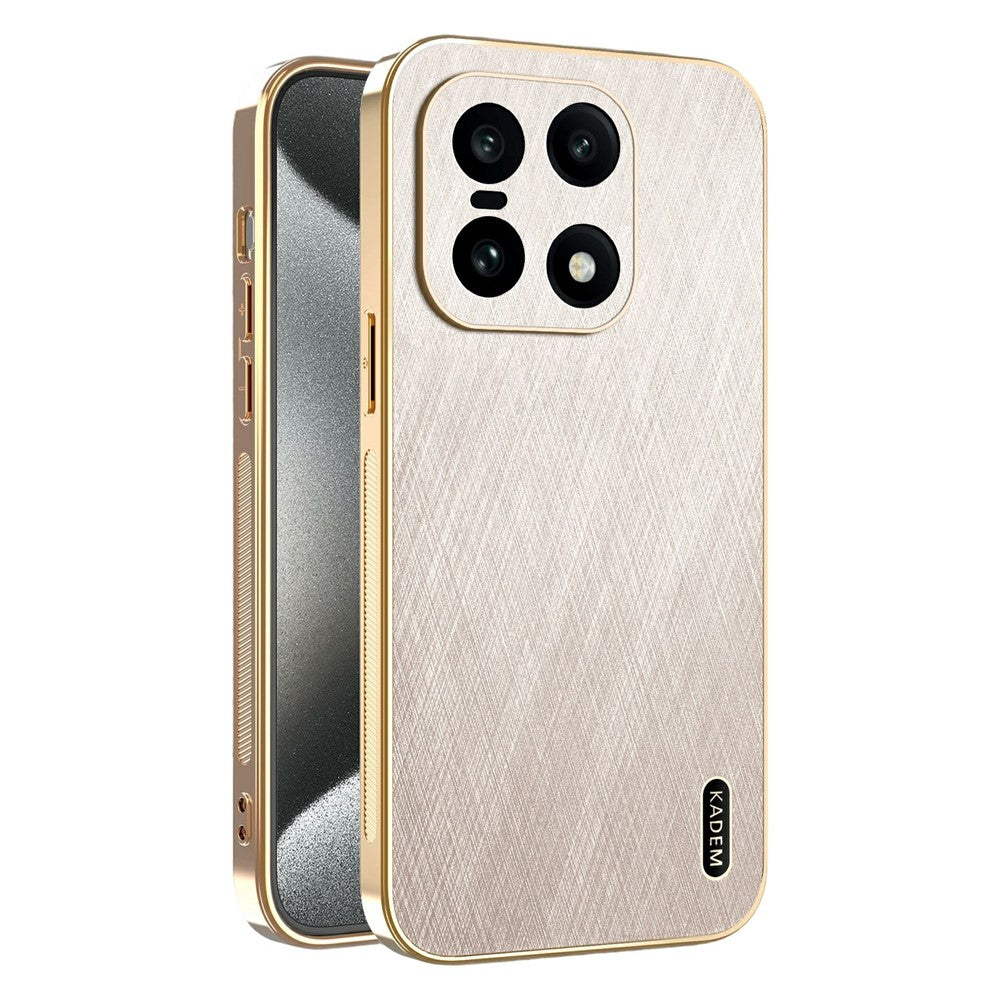 KADEM For OnePlus 15 5G Case Electroplating Silk Texture PU + TPU Phone Back Cover