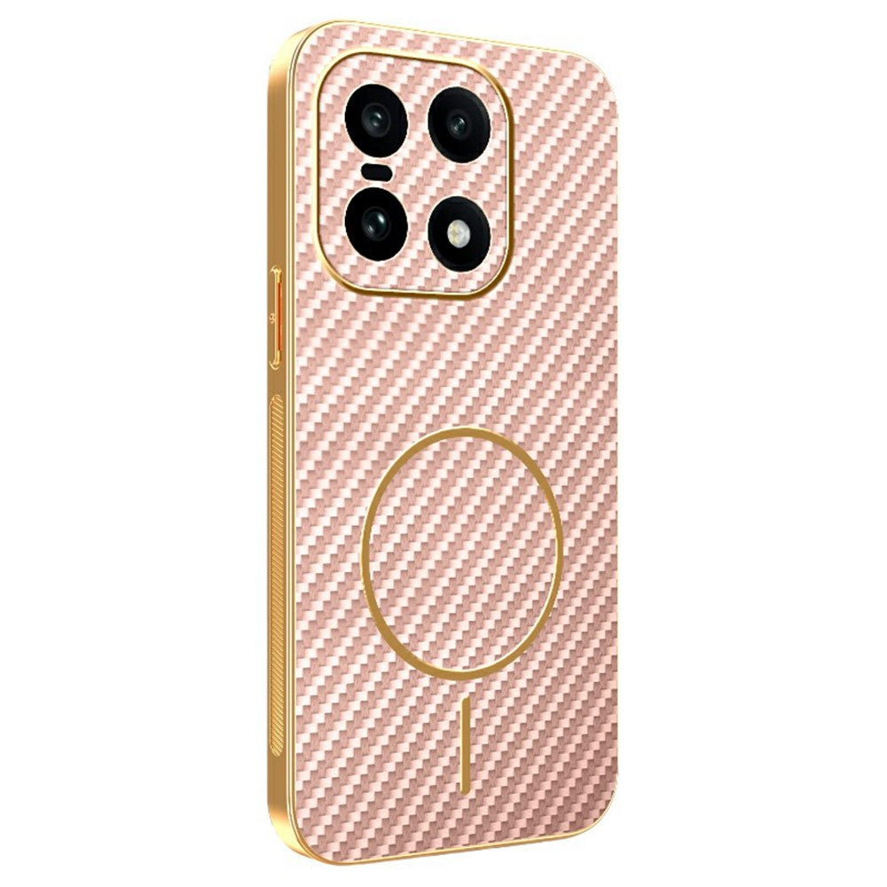 For OnePlus 15 5G Phone Case Carbon Fiber Textured Electroplated TPU Back Cover