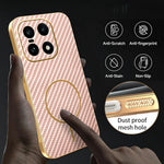 For OnePlus 15 5G Phone Case Carbon Fiber Textured Electroplated TPU Back Cover