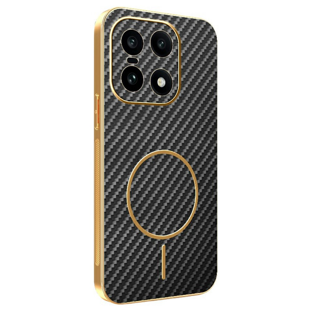 For OnePlus 15 5G Phone Case Carbon Fiber Textured Electroplated TPU Back Cover