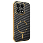 For OnePlus 15 5G Phone Case Carbon Fiber Textured Electroplated TPU Back Cover