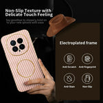 For Honor Magic8 5G Phone Case Carbon Fiber Textured Electroplated TPU Back Cover