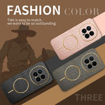 For Honor Magic8 5G Phone Case Carbon Fiber Textured Electroplated TPU Back Cover