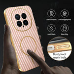 For Honor Magic8 5G Phone Case Carbon Fiber Textured Electroplated TPU Back Cover