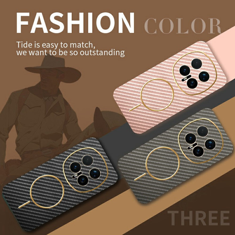 For Honor Magic8 Pro 5G Phone Case Carbon Fiber Textured Electroplated TPU Back Cover