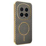 For Honor Magic8 Pro 5G Phone Case Carbon Fiber Textured Electroplated TPU Back Cover