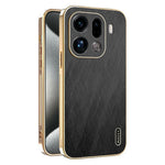 KADEM For Oppo Find X9 Pro 5G Case Electroplating Silk Texture PU + TPU Phone Back Cover
