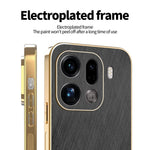 KADEM For Oppo Find X9 Pro 5G Case Electroplating Silk Texture PU + TPU Phone Back Cover