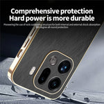 KADEM For Oppo Find X9 Pro 5G Case Electroplating Silk Texture PU + TPU Phone Back Cover
