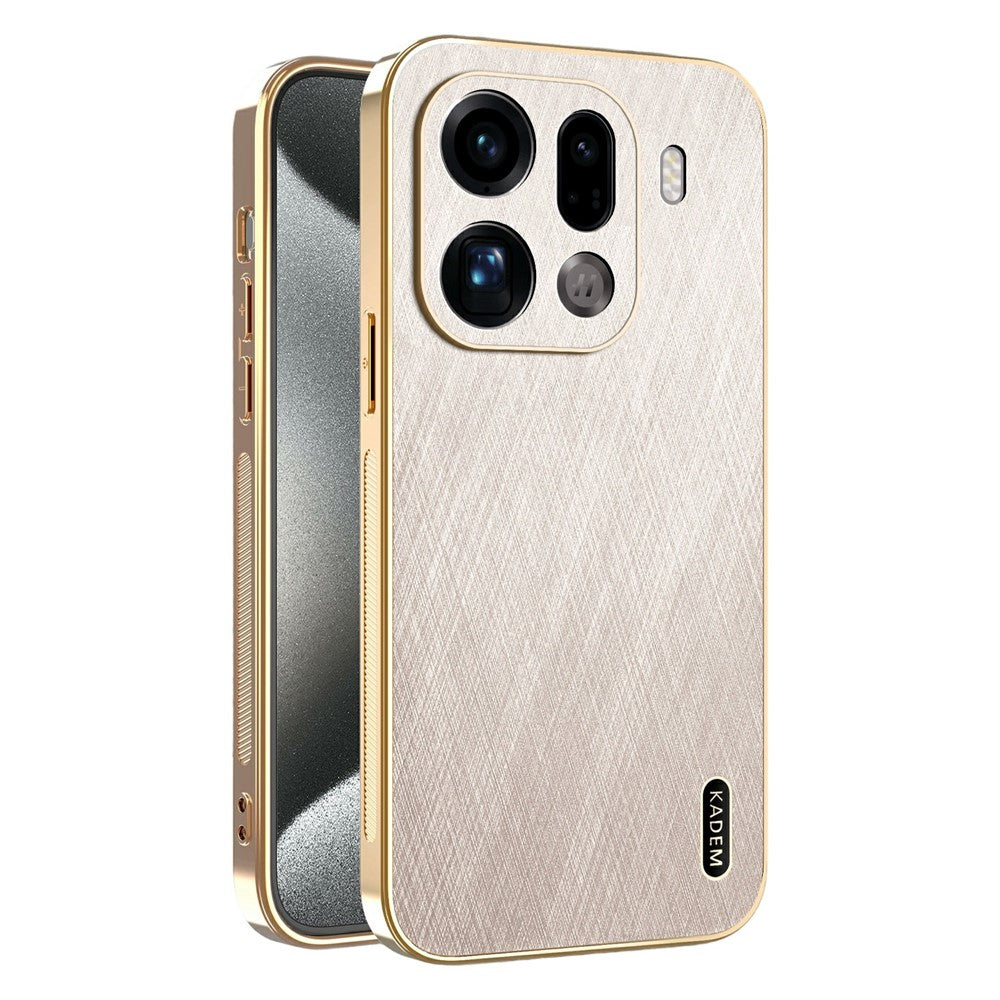 KADEM For Oppo Find X9 Pro 5G Case Electroplating Silk Texture PU + TPU Phone Back Cover