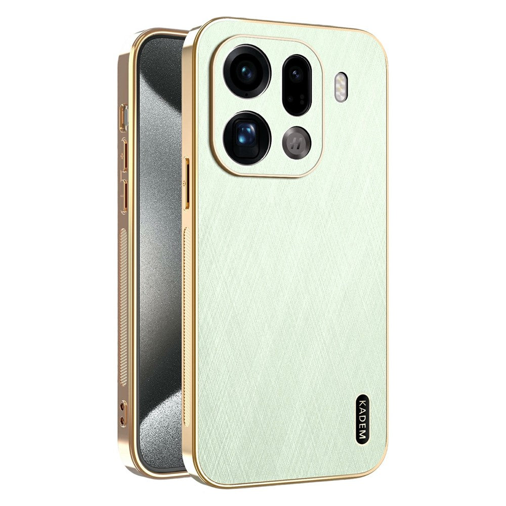 KADEM For Oppo Find X9 Pro 5G Case Electroplating Silk Texture PU + TPU Phone Back Cover