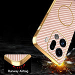 For Oppo Find X9 Pro 5G Phone Case Carbon Fiber Textured Electroplated TPU Back Cover