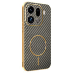 For Oppo Find X9 Pro 5G Phone Case Carbon Fiber Textured Electroplated TPU Back Cover
