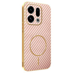 For Oppo Find X9 5G Phone Case Carbon Fiber Textured Electroplated TPU Back Cover