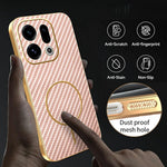 For Oppo Find X9 5G Phone Case Carbon Fiber Textured Electroplated TPU Back Cover