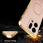 For Oppo Find X9 5G Phone Case Carbon Fiber Textured Electroplated TPU Back Cover