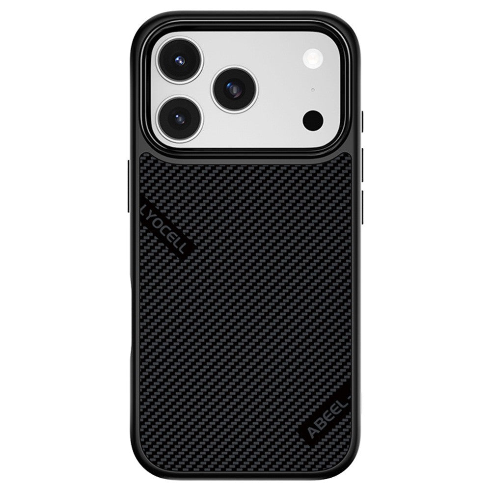 ABEEL CF-Lyocell-serien til iPhone 18 Pro / 17 Pro cover, kompatibel med MagSafe Microfiber + PC + E-TPU telefoncover