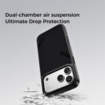 ABEEL CF-Lyocell-serien til iPhone 18 Pro / 17 Pro cover, kompatibel med MagSafe Microfiber + PC + E-TPU telefoncover